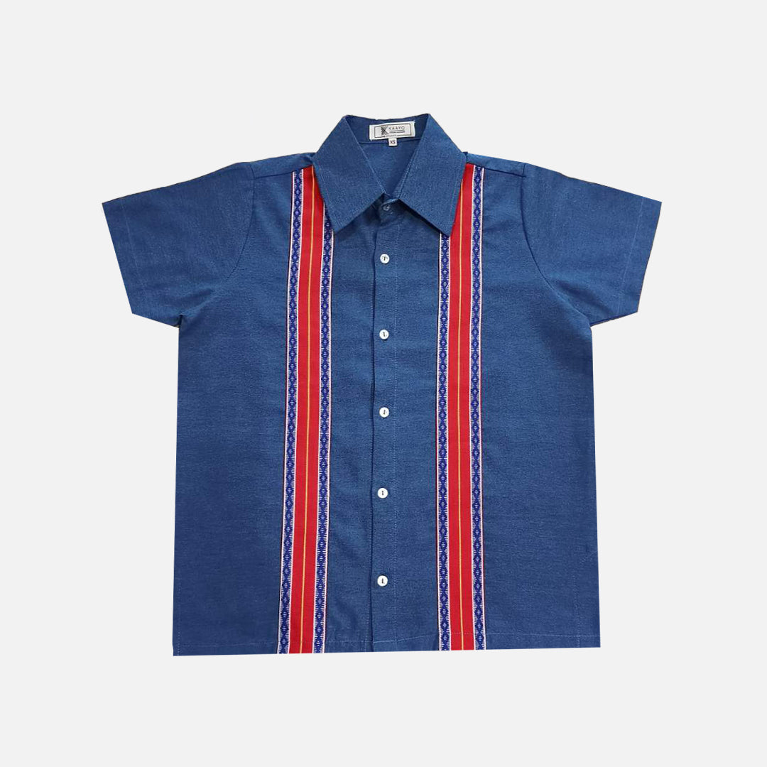 polo barong blue