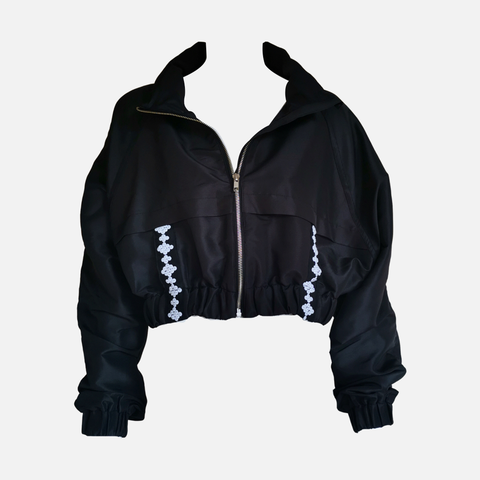 JACKIE Cropped Jacket with Hidden Hood