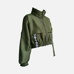 JACKIE Cropped Jacket with Hidden Hood